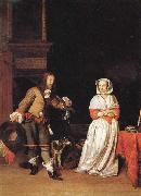 Gabriel Metsu A Lady and a Cavalier France oil painting artist